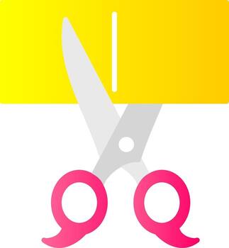 Scissors Flat Gradient  Icon vector