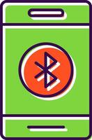 Bluetooth Filled  Icon vector