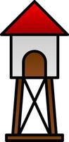 Watchtower Line Filled Gradient  Icon vector