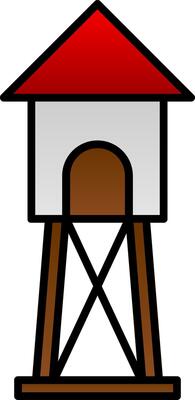 Watchtower Line Filled Gradient  Icon