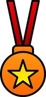 Medal Line Filled Gradient  Icon vector