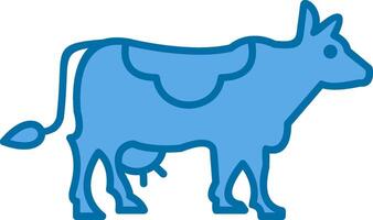 Cow Filled Blue  Icon vector