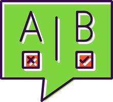 Ab Testing Filled  Icon vector