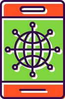 Internet Filled  Icon vector