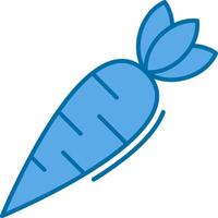 Carrot Filled Blue  Icon vector