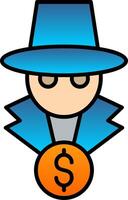 Fraud Line Filled Gradient  Icon vector