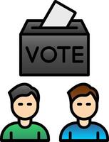 Voters Line Filled Gradient  Icon vector