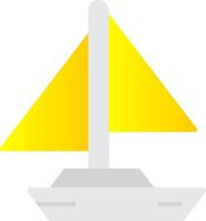 Small Yacht Flat Gradient  Icon vector