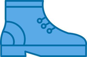 Boot Filled Blue  Icon vector