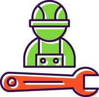 Mechanic Filled  Icon vector