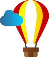 Hot Air Balloon Flat Gradient  Icon vector