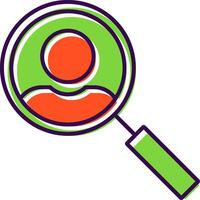 Search User Filled  Icon vector