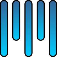 Vertical Align Top Line Filled Gradient  Icon vector