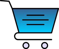 Cart Line Filled Gradient  Icon vector