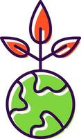 Earth Day Filled  Icon vector