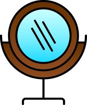 Mirror Line Filled Gradient  Icon vector