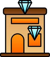 Jewelery Shop Line Filled Gradient  Icon vector