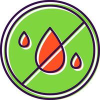 No Water Filled  Icon vector