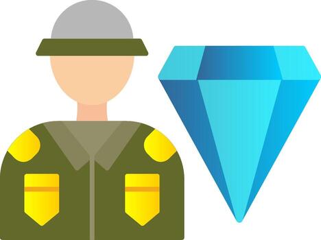 High Value Flat Gradient  Icon vector