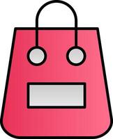 Shopping Bag Line Filled Gradient  Icon vector