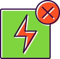 No Electricity Filled  Icon vector