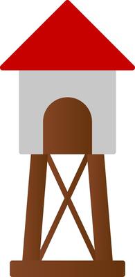 Watchtower Flat Gradient  Icon