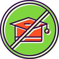 No Education Filled  Icon vector