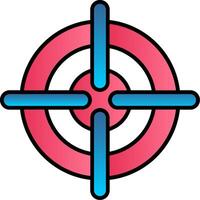 Target Line Filled Gradient  Icon vector