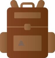 Backpack Flat Gradient  Icon vector