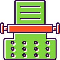 Typewriter Filled  Icon vector