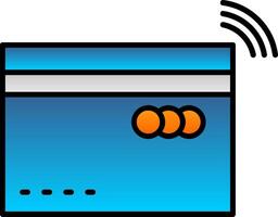 Contactless Line Filled Gradient  Icon vector