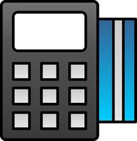 Pos Terminal Line Filled Gradient  Icon vector