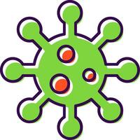 Bacteria Filled  Icon vector