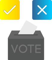 Vote Yes Flat Gradient  Icon vector