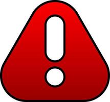 Error Line Filled Gradient  Icon vector