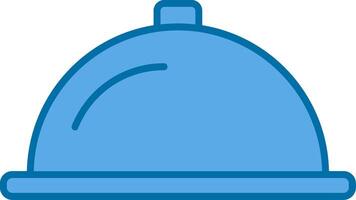 Serving Dish Filled Blue  Icon vector