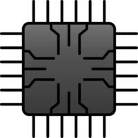 Chip Line Filled Gradient  Icon vector