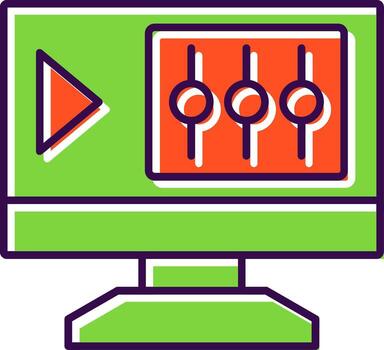 Editor Filled  Icon vector