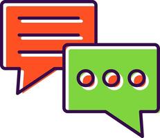 Conversation Filled  Icon vector