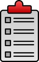 Checklist Line Filled Gradient  Icon vector