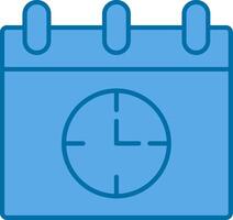 Time Management Filled Blue  Icon vector