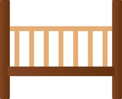 Baby Crib Flat Gradient  Icon vector