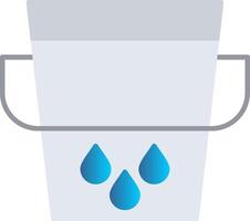 agua Cubeta plano degradado icono vector