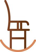 Rocking Chair Flat Gradient  Icon vector