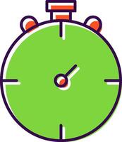 Stop Watch Filled  Icon vector