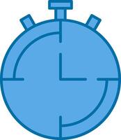 Stopwatch Filled Blue  Icon vector