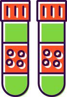 Test Tubes Filled  Icon vector