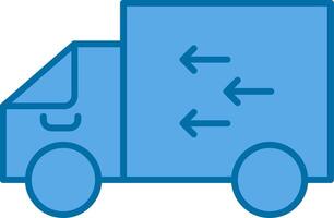 Delivery Filled Blue  Icon vector