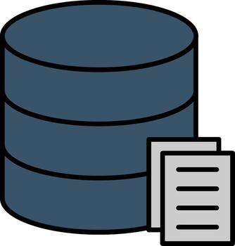 datos línea lleno degradado icono vector