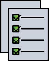 Document Line Filled Gradient  Icon vector